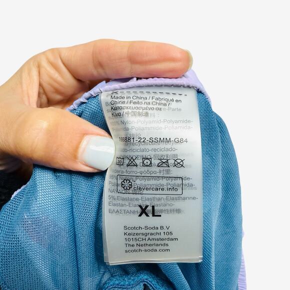 Scotch &‎ Soda Swim Trunks Psychedelic Print in Purple Men’s Size XL - Picture 9 of 9